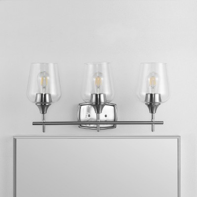 Contemporary Eagan Nickel 22" Wine Glass Wall Sconce