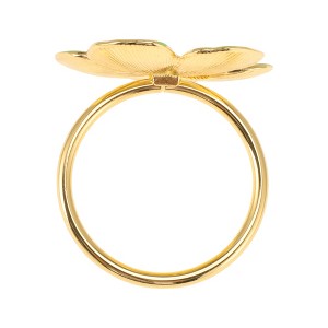 Unique Bargains Napkin Rings Small Flower Stainless Steel 1 Pc - 1 of 3