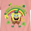 Girls' - SpongeBob Squarepants - Happy St. Patricks Day Fitted Short Sleeve Graphic T-Shirt - 2 of 4
