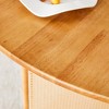 Syemin End Tables, Solid Wood Dining Table with Imitation Rattan for Dining Room Living Room Office, Brown, 42"*42"*29.5" - 3 of 4