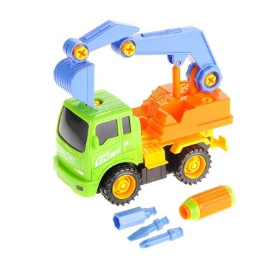 Insten 5 in 1 Take Apart Toy Robot & Truck Playset, Engineering Stem Project Kit for Kids, Blue