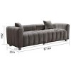 Modern 3-Seater Modular Sofa for Living Room, Upholstered Space-Saving Sofa, Couch with Metal Legs and Velvet Cover Pillows-Baofuwish - 4 of 4