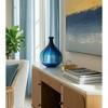 Coastal Glass Vase - Elegant Handblown Decorative Accent for Home, Office, Bedroom & Living Room - 13" Blue - 2 of 4