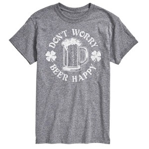 Men's - Instant Message - Don't Worry Beer Happy Short Sleeve Graphic T-Shirt - 1 of 4