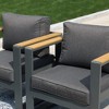 Aoodor Patio Furniture 2 PCS Armchairs Aluminum Sofa Couch Deep Seat - 3 of 4