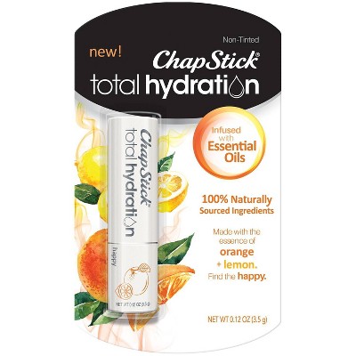 Chapstick Total Hydration Essential Oils Lip Balm - Happy - 0.12oz