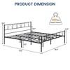 14 Inch Bed Frame with Headboard and Footboard_Black/White/Pink - 2 of 4