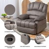 Upholstered Manual Recliner Sofa Chair,Extra Wide Recliner,Recliner Chairfor Living Room,Bedroom,Lounge,Apartment-Cuddlewood - 3 of 4
