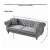 GDFStudio Miray Mid-Century Modern Velvet Upholstered Tufted Loveseat with Pillows - 3 of 4