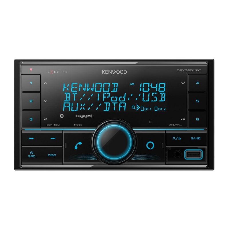 Kenwood DPX395MBT Bluetooth AUX and USB Double DIN CD receiver with a Sirius XM SXV300v1 Connect Vehicle Tuner Kit for Satellite Radio, 3 of 8