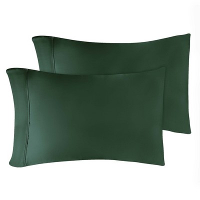 Premium Cotton 400 Thread Count Solid Pillowcase Set of 2 by Blue Nile Mills