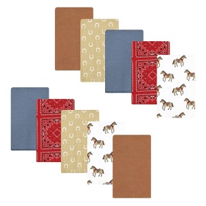 Luvable Friends Hudson Baby Flannel Burp Cloths 10pk Set - 1 of 2