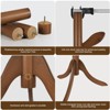 Bekrvio Freestanding Coat Rack With 8 Leaf Hooks, 3-Size Height Adjustable Clothes Hanger for Jacket/Hat - Entryway,Corner, Bedroom - 4 of 4
