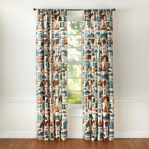 The Lakeside Collection Campsite Window Curtain - 84" Panel - 1 of 2