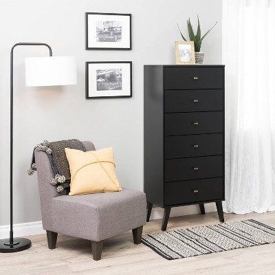 Tall skinny black deals dresser