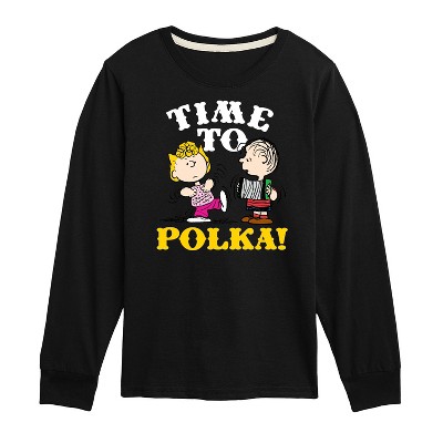 Boys' - Peanuts - Time To Polka Long Sleeve Graphic T-Shirt