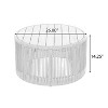 NicBex Acacia Wood Outdoor Round Coffee Table with Woven Rope Accent,Patio Table Balcony Furniture for Garden,Yard,Weather Durability - 4 of 4