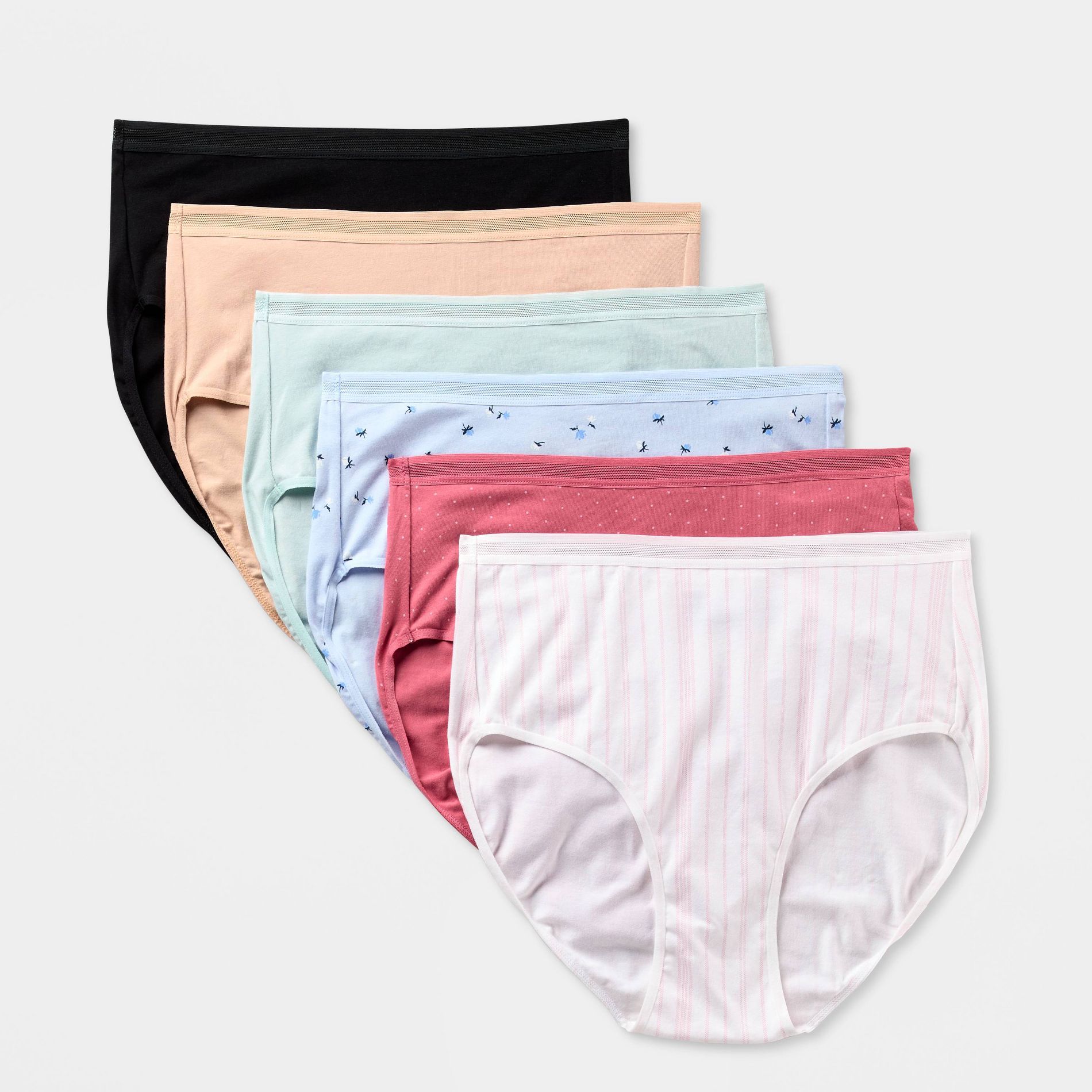 Women's 6pk Cotton Briefs Underwear - Auden™ Assorted Colors