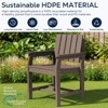 Hyleory Modern HDPE Outdoor Dining Armchair, Weather-Resistant Patio Chair with Classic Slat Back - 4 of 4