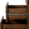 PAGED Modern Wooden Tall Bookshelf 4-Tier Bookcase Display Storage Cabinet with 3 Side Drawers for Living Room, Study Room - 4 of 4