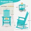 Arceso Outdoor Rocking Chairs Set, 1 Chairs & 1 Table HDPS Poly Rocking Chair, All Weather Resistant, Heavy Duty Rocker Chair For Patio, Lawn, Garden - 3 of 4