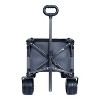 CAVINAS Heavy-Duty Folding Wagon Cart with Tailgate, All-Terrain Beach Cart with Big Wheels/Rain Covers,Wagon Cart - 3 of 4