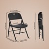 SKONYON Portable Folding Chair Set with Durable Steel Frame 4 Pack and 6 Pack - 3 of 4