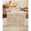 Saro Lifestyle Saro Lifestyle Striped Long Table Runner, Natural, 16"x72" - 3 of 3