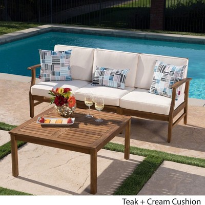 Maggift Patio Seating Sets Outdoor, Featuring Unique Design, Ideal for Chats, Perfect for Gardens, Living Spaces, White, 75.75"*28.25"*33"