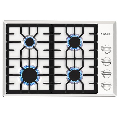GASLAND Pro GH2304SS 30-Inch 4-Burner Built-in Side Knob Control Gas Cooktop, NG/LPG Convertible, Stainless Steel