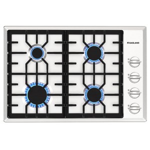 GASLAND Pro GH2304SS 30-Inch 4-Burner Built-in Side Knob Control Gas Cooktop, NG/LPG Convertible, Stainless Steel - 1 of 4