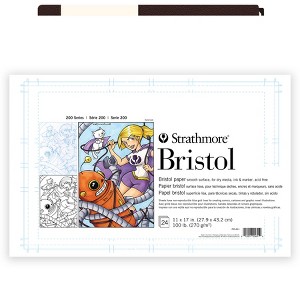 Strathmore 200 Series Bristol Paper Pad, Tape Binding, 24 Sheet, 11x17 inch, 1 Count - 1 of 1