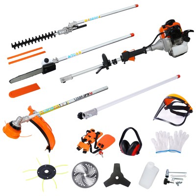 Multi-Functional Grass Trimmer Kit String Trimmer Brush Cutter For Home Garden Yard Care Trimming Tool 52CC 2-Cycle Tool System