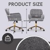 QingMoon Faux Fur Office Chair, Adjustable Desk Chair, Swivel Computer Chair, Modern Makeup Chair with Tilt Backrest for Vanity Room, Home Office - 4 of 4