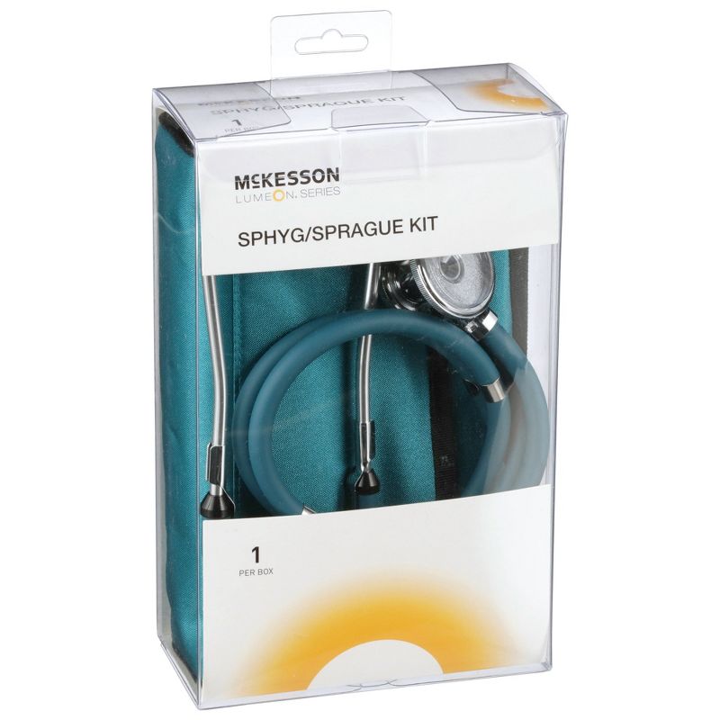 McKesson Adult Green Pocket Reusable Aneroid / Stethoscope Set 2-Tubes 01-768-641-11ATLGM 1 per Box, 3 of 7
