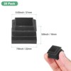 Unique Bargains Square Chair Leg Bar Stool Plastic Hole Plug Tubing End Caps Black - 3 of 4