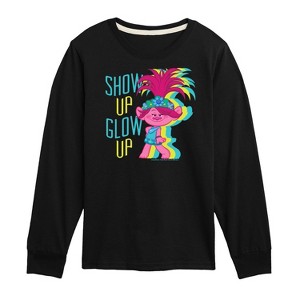Boys' - Trolls - Show Up Glow Up Poppy Long Sleeve Graphic T-Shirt - 1 of 4