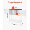 VEVOR Coffee Bar Cabinet, 31.5 x 13.8 x 34.6 in Farmhouse Coffee Bar Cabinet with 3-Tier Storage, Coffee Bar Table with Magnet Doors, White - 4 of 4