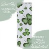 Elanze Designs Lucky Green Shamrocks 20 ounce Stainless Steel Travel Tumbler - 3 of 4