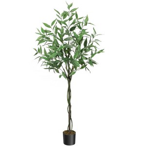 Artificial Eucalyptus Tree, Tall Faux Eucalyptus Stems Fake Plants with Realistic Silk Leaves - 1 of 4