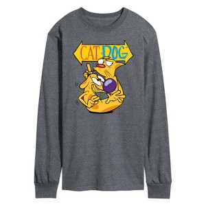 Men's - Cat Dog - Shh! CatDog Long Sleeve Graphic T-Shirt - 1 of 4