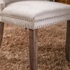 Sapphtopaz Modern Dining Chairs Set of 2 Hand-Pulled Buckle Upholstered Chair with Nailhead Chair for Dining Room, Living Room - 4 of 4
