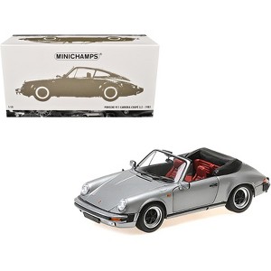 1983 Porsche 911 Carrera Cabriolet 3.2 Gray Metallic 1/18 Diecast Model Car by Minichamps - 1 of 4