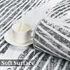 Modern Area Rug 5x7 Washable Rug Soft Faux Wool Throw Rugs Non Slip Low Pile Bedroom Rugs Non-Shedding Foldable Thin Accent Carpet, Grey - 3 of 4