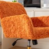 NicBex Artificial Rabbit Hair Adjustable Home Office Chair with Golden Metal Base and Wheels for Work Study Vanity - 4 of 4