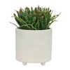 Gulches Set of 2 Textured Planters, Shiny White, 6x6x7" & 8x8x8" - 2 of 4