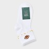 Women's Game Day Embroidered Football Pointelle Bobby Socks with Lettuce Edge Cuff - Wild Fable™ - 2 of 3