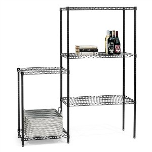 Shelving.com Black Staggered 5-Tier Shoe Rack - 12"d x 60"w x 64"h - 1 of 2