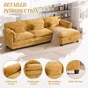 MOONMISS 112" Oversized Chenille L Shaped Sectional Sofa Cloud Couch with Movable Storage Ottoman, Phone Holder, USB Charging Port - 3 of 4