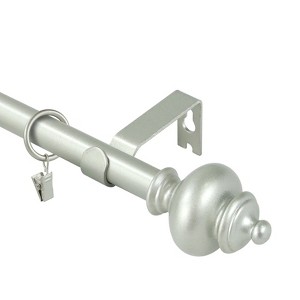 Urbanest Round Urn Adjustable Single Drapery Curtain Rod Set with Rings, 5-8" - 1 of 4